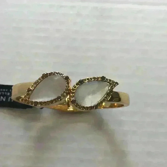 Laundry new Gold Tone Gray Pave Stone Bracelet - Picture 4 of 8